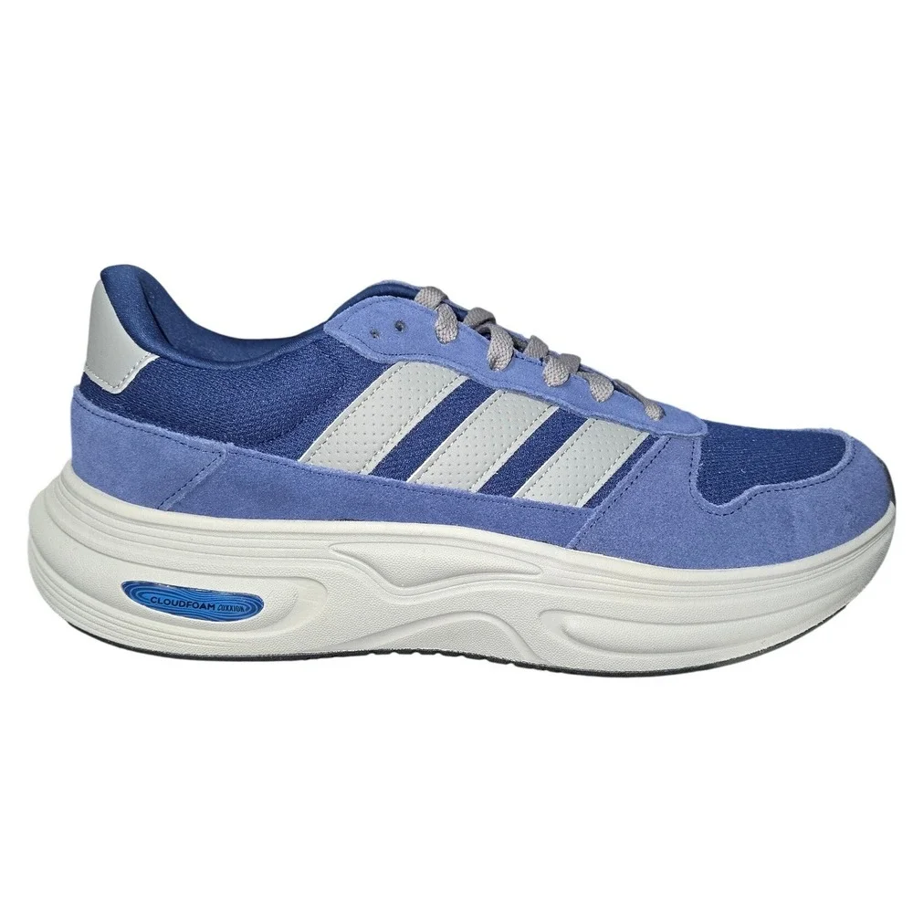 Adidas Cloudfoam Cuxxion 80s Mens Blue Grey Sneakers KJ4274 Wide Size 9.5